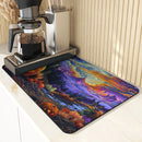 Axyaa Halloween Forest Moon Mountain Drying Mat
