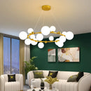 Axyaa Magic Beans Glass Ball LED Ceiling Chandelier – Modern Home Decor Lighting