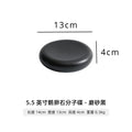 Axyaa Black Frosted Ceramic Western Steak Plate Set