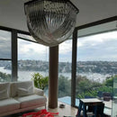Axyaa Black Glass Pendant Crystal Chandelier for Home, Hotel, Bar, and Restaurant