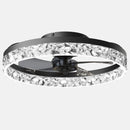 Axyaa Modern Crystal Ceiling Fan with Remote Control LED Light Simple Home Decor