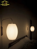 Axyaa Silk Wall Lamp LED E27 Minimalist Design Bedroom Study Aisle Decor