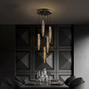 Axyaa Crystal Chandeliers: Modern LED Ceiling Lamp for Living Room