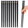 Axyaa Reusable Chopsticks Set - 10 Pairs Sushi Sticks Korean Japanese Chinese Tableware