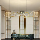 Axyaa Ceiling Chandelier: Modern Hanging Pendant Light Fixture for Dining & Living Room