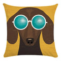Funny Dog Driving Pattern Cushion Cover - Axyaa Decorative Pillow Case