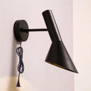 Axyaa Nordic Minimalist Black Iron LED Wall Light for Bedroom & Living Room