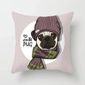 Cute Pug Bulldog Pillowcase for Living Room Decor - Axyaa Home Decor