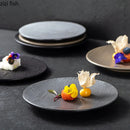 Axyaa Ceramic Striped Sushi Dessert Plate | Creative Molecular Cuisine Tableware