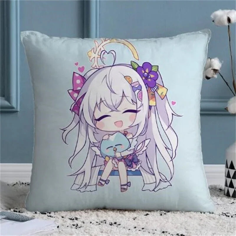 Axyaa Blue Archive Throw Pillow Cover - Soft Sofa Decor Case
