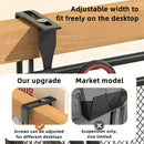 Axyaa Double Basket Mail Organizer with Key Hooks for Entryway/Home/Office