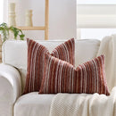 Chenille Striped Pillowcase Cojines by Axyaa for Light Luxury Decor in Living Room