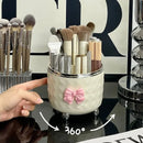 Makeup Brush Organizer with 360° Rotation and Dust Cover by Axyaa
