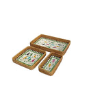 Axyaa Rattan Storage Basket Set - Hand-Woven Shell Design for Food Display & Decoration