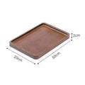 Axyaa Bamboo Tea Set Tray with Metal Handle