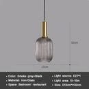 Axyaa Vintage Lantern Chandelier Striped Glass Pendant Lamp for Dining Room