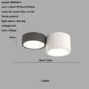 Axyaa Nordic Minimalist LED Ceiling Lamp Black White Cylinder Lighting Fixtures