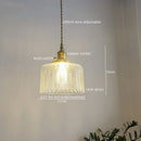 Axyaa Green Glass Pendant Light Chandelier, Nordic LED Hanging Lamp for Home Decor