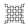 Axyaa Black & White Plaid Wave Stripe Checkerboard Print Throw Pillow Case