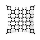 Axyaa Black & White Plaid Wave Stripe Checkerboard Print Throw Pillow Case