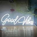 Axyaa Good Vibes Only Neon Light Sign 55x22CM for Bar KTV Room Bedroom Party