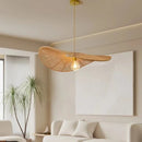Axyaa Hemp Rope Straw Hat Pendant LED Chandelier - Retro Weaving Art Decor Lighting