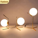 Axyaa White Glass Ball Table Lamp - Minimalist Nordic Design