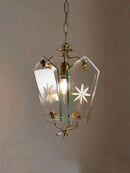 Axyaa French Glass Pendant Light: Vintage Copper, Ideal for Bedroom, Study, Dining Room