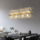 Axyaa Art Crystal Beads Chandelier: Luxury LED Pendant Lighting Fixture.
