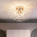 Axyaa Crystal Chandelier Bird Nest LED Ceiling Light for Modern Bedroom Interior