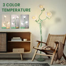 Axyaa 3-Head Lily Floor Lamp, 67 Inch Tall, Foot Switch, Elegant Home Decor
