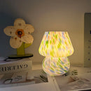 Axyaa Mushroom Lamp Cream Style Simple Interior Bedside Cute Girl Decor Desk Floor