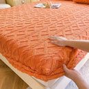 Axyaa Winter Flannel Fleece Bed Sheet - Double Bed Coral Fleece Fitted Sheet