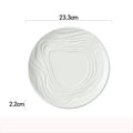 Axyaa Matte Ceramic Ripple Plate - Specialty Tableware for Snacks, Sushi, and Desserts
