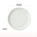 Axyaa Matte Ceramic Ripple Plate - Specialty Tableware for Snacks, Sushi, and Desserts