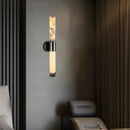 Axyaa Marble LED Wall Light Dimmable Sconce - Black Metal - Bedroom, Parlor, Kitchen