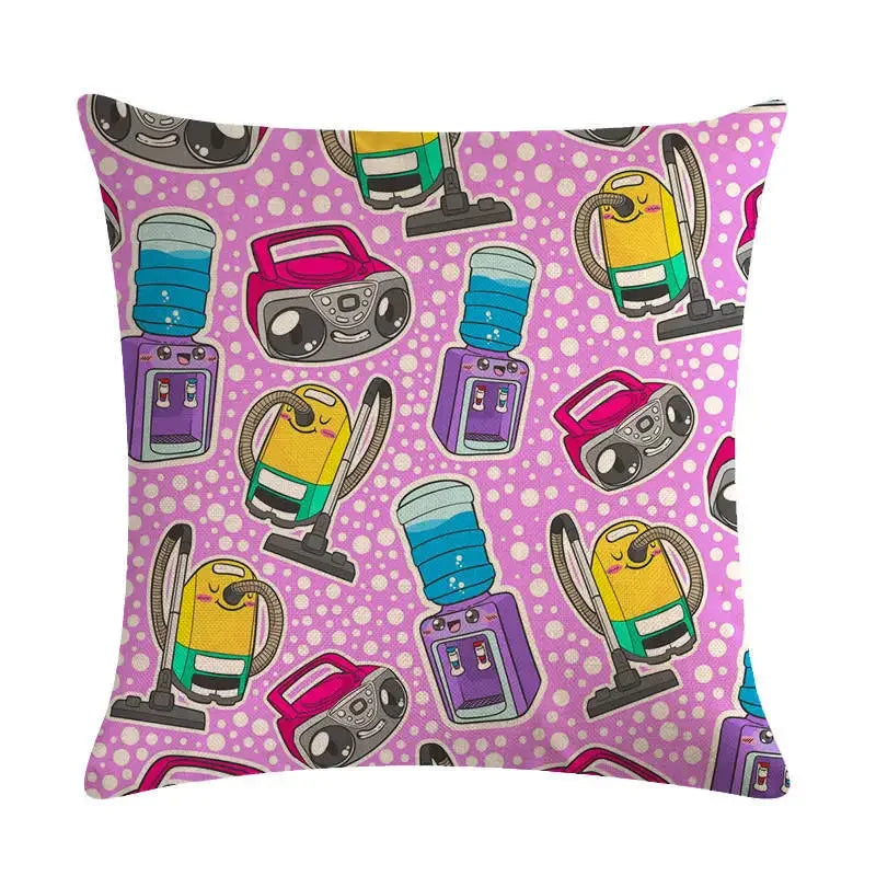 Mini Bulb Decorative Flax Pillowcase by Axyaa - 45*45cm