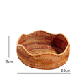 Rattan Basket Snack Bread Fruit Tray by Axyaa