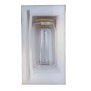 Axyaa Glass Cups with Bamboo Lids and Straw, Mason Jars Coffee Mug Beer Can Shape