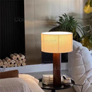 Axyaa Wabi Sabi Wood Table Lamps - Minimalist Fabric Decorative Lamp