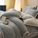 Axyaa Warm Fleece Single Duvet Cover 200x230/150x200, Autumn/Winter Comforter Bag Blankets