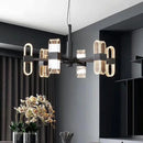 Axyaa LED Acrylic Chandelier: Modern Minimalist Designer Lighting for Home Decor