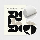 Axyaa Geometric Bauhaus Canvas Wall Art Set