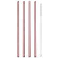 Axyaa Heart Stainless Steel Straws Set with Cleaning Brush for Drinks and Cocktails