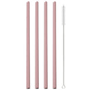 Axyaa Heart Stainless Steel Straws Set with Cleaning Brush for Drinks and Cocktails