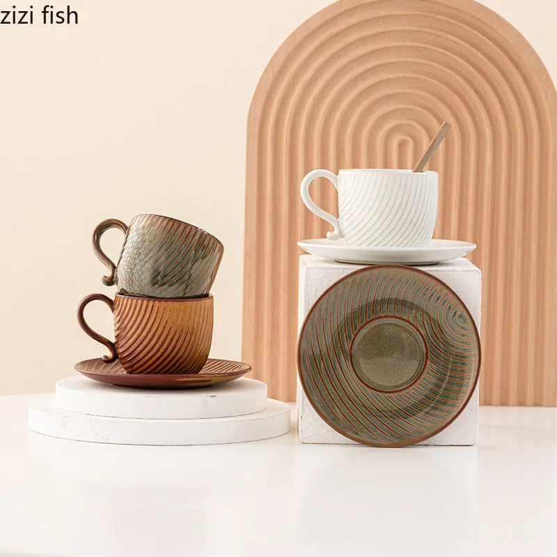 Axya Retro Ceramic Coffee Cup Set of 2