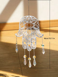 Axyaa Evil Eye Hamsa Hand Angel Wing Crystal Sun Catcher Garden Home Decor