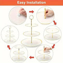 Axyaa Three Tier Round Cake Display Stand Tray - Wedding Birthday Party Decor