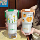 Axyaa Stainless Steel Double Drinking Thermos Vacuum Tumbler with Straw Cup