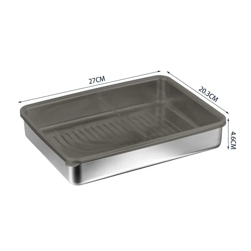 Axyaa Stainless Steel Food Preservation Container for Kitchen Refrigerator Storage